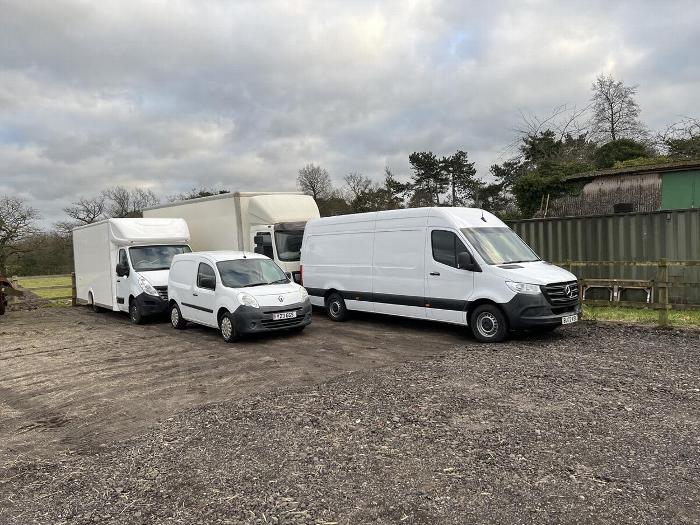 Fleet of vans parked together